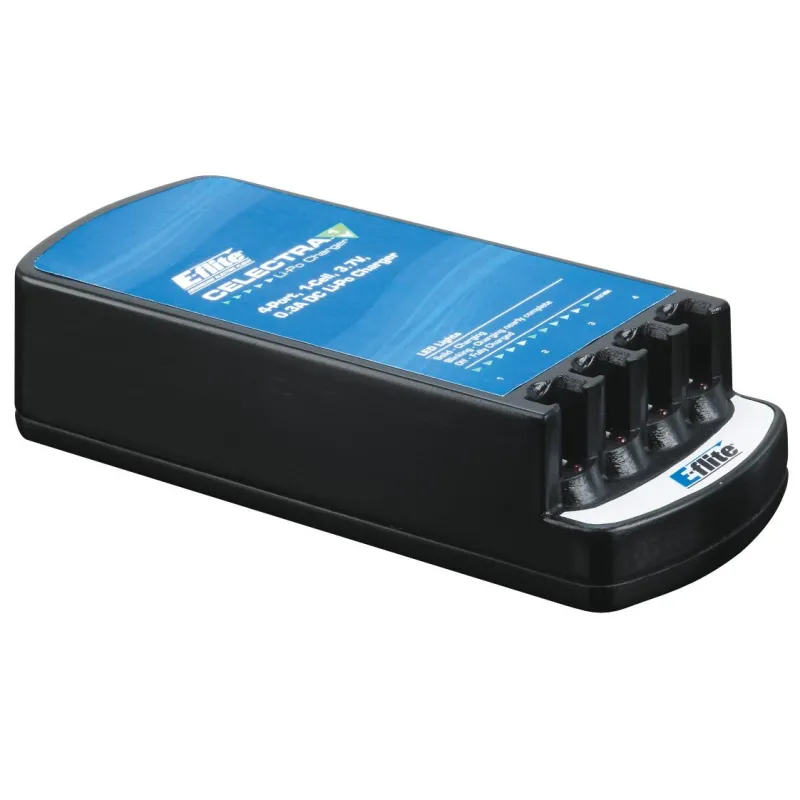 Celectra 4-Port 1-Cell 3.7V 0.3A DC Li-Po Charger Celectra 4-Port 1-Cell 3.7V 0.3A DC Li-Po Charger
