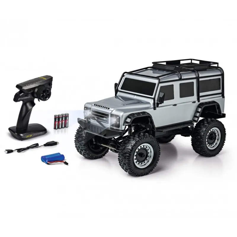 Carson 1:8 Land Rover Defender RTR silver