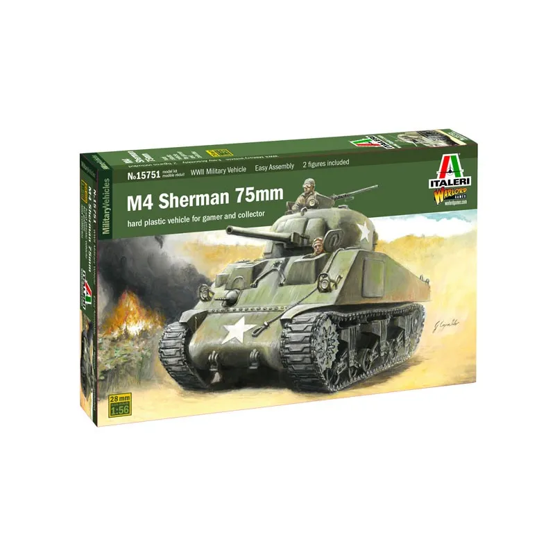 ITALERI 1/56 M4 SHERMAN 75MM