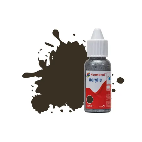 Humbrol 14ml Acrylic 10 Service Brown Gloss