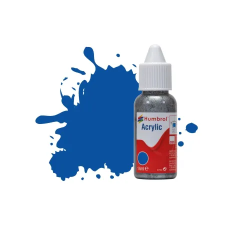 Humbrol 14ml Acrylic 14 French Blue Gloss