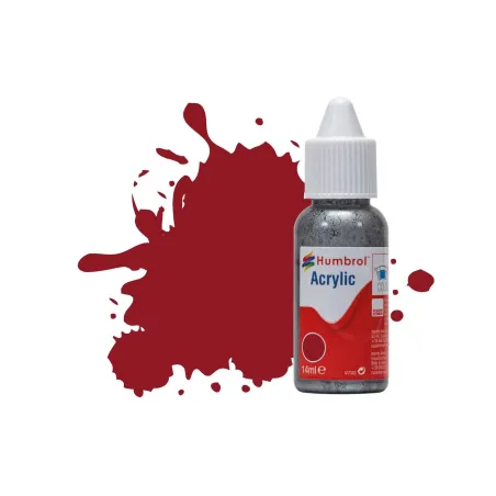 Humbrol 14ml Acrylic 20 Crimson Gloss 