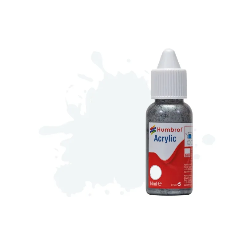 Humbrol 14ml Acrylic 34 White Matt