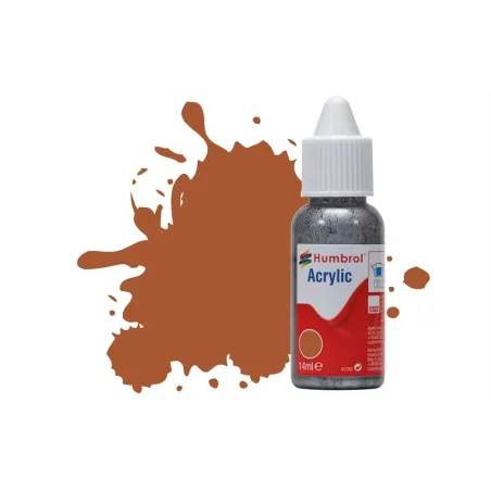 Humbrol 14ml Acrylic 62 Leather Matt