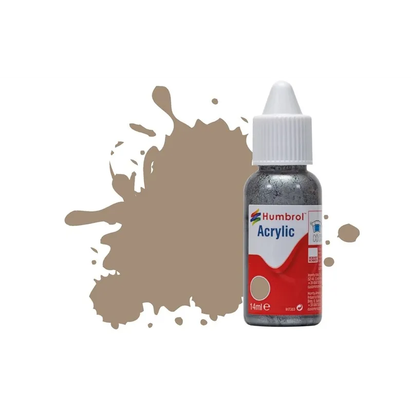 Humbrol 14ml Acrylic 72 Khaki Drill Matt Humbrol 14ml Acrylic 72 Khaki Drill Matt