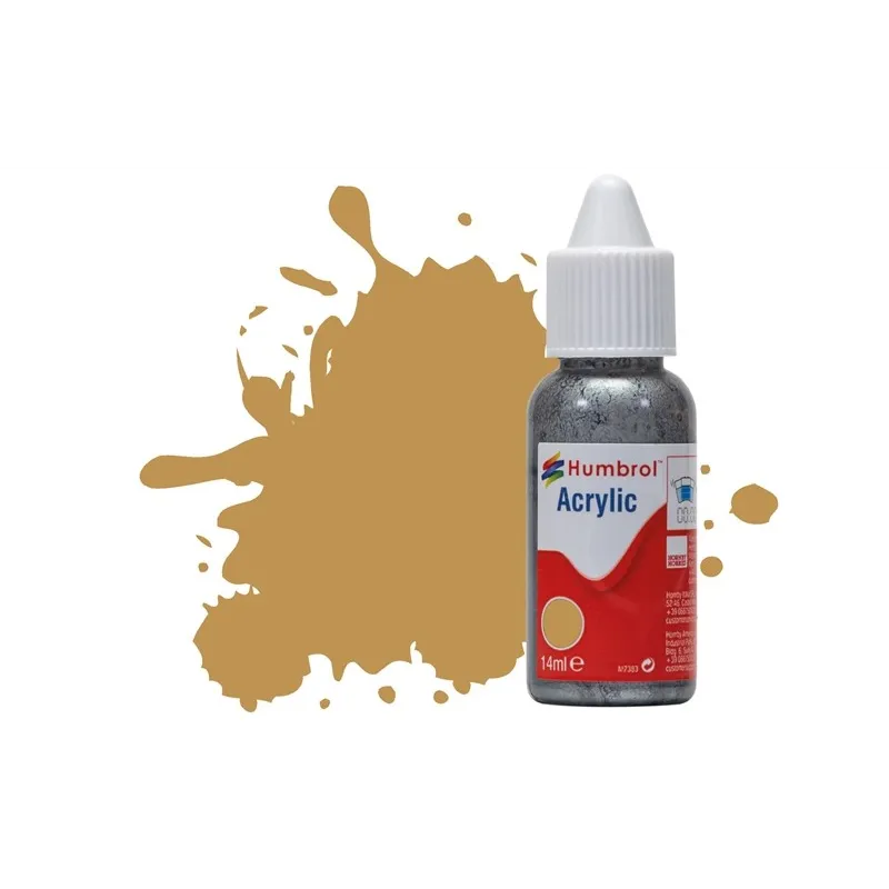 Humbrol 14ml Acrylic 93 Desert Yellow Matt Humbrol 14ml Acrylic 93 Desert Yellow Matt
