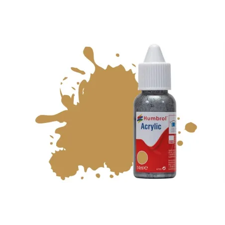 Humbrol 14ml Acrylic 93 Desert Yellow Matt