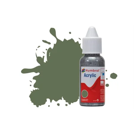 Humbrol 14ml Acrylic 102 Army Green Matt