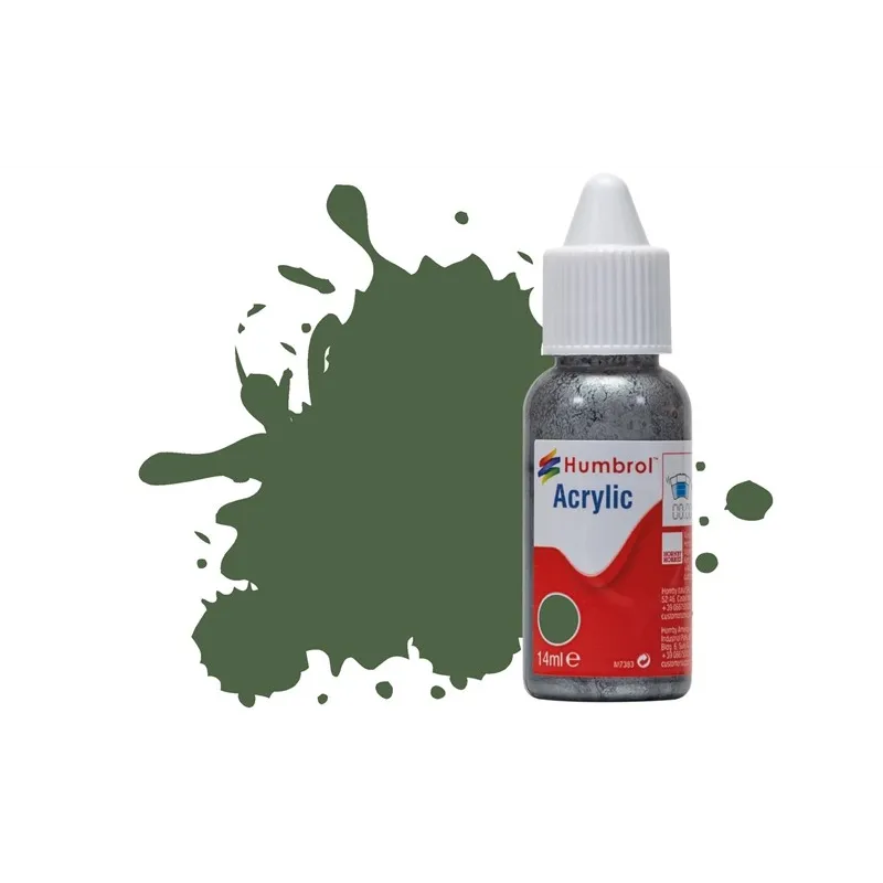 Humbrol 14ml Acrylic 117 US Light Green Matt