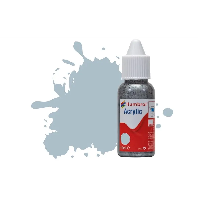 Humbrol 14ml Acrylic 127 US Ghost Grey Satin