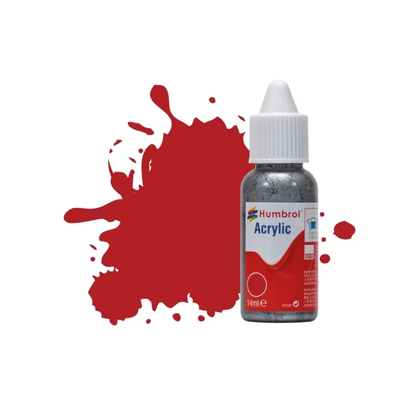 Humbrol 14ml Acrylic 153 Insignia Red Satin
