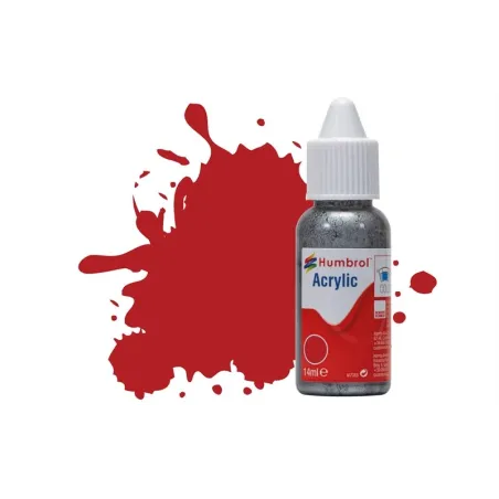 Humbrol 14ml Acrylic 153 Insignia Red Satin