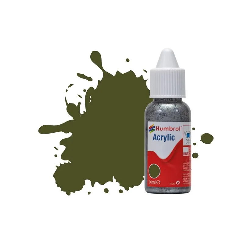 Humbrol 14ml Acrylic 155 Olive Drab Matt Humbrol 14ml Acrylic 155 Olive Drab Matt