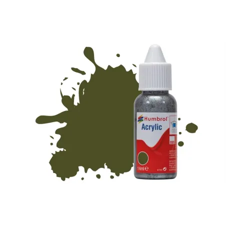 Humbrol 14ml Acrylic 155 Olive Drab Matt
