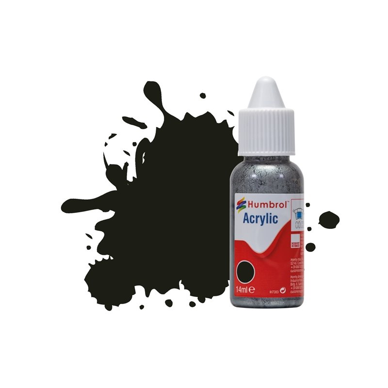 Humbrol 14ml Acrylic 163 Dark Green Satin Humbrol 14ml Acrylic 163 Dark Green Satin