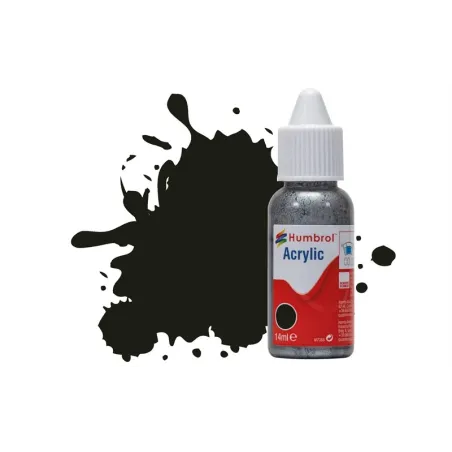 Humbrol 14ml Acrylic 163 Dark Green Satin