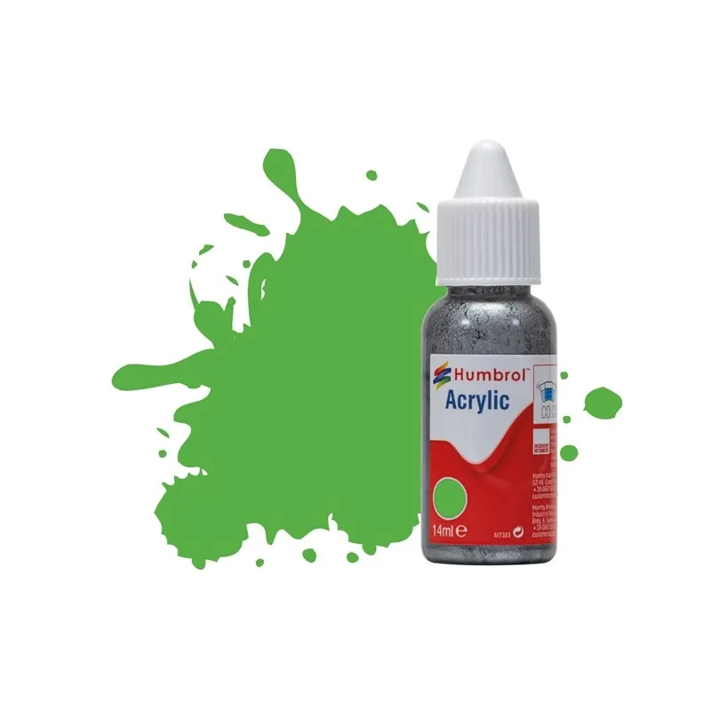 Humbrol 14ml Acrylic 208 Fluorescent Signal Green Gloss Humbrol 14ml Acrylic 208 Fluorescent Signal Green Gloss
