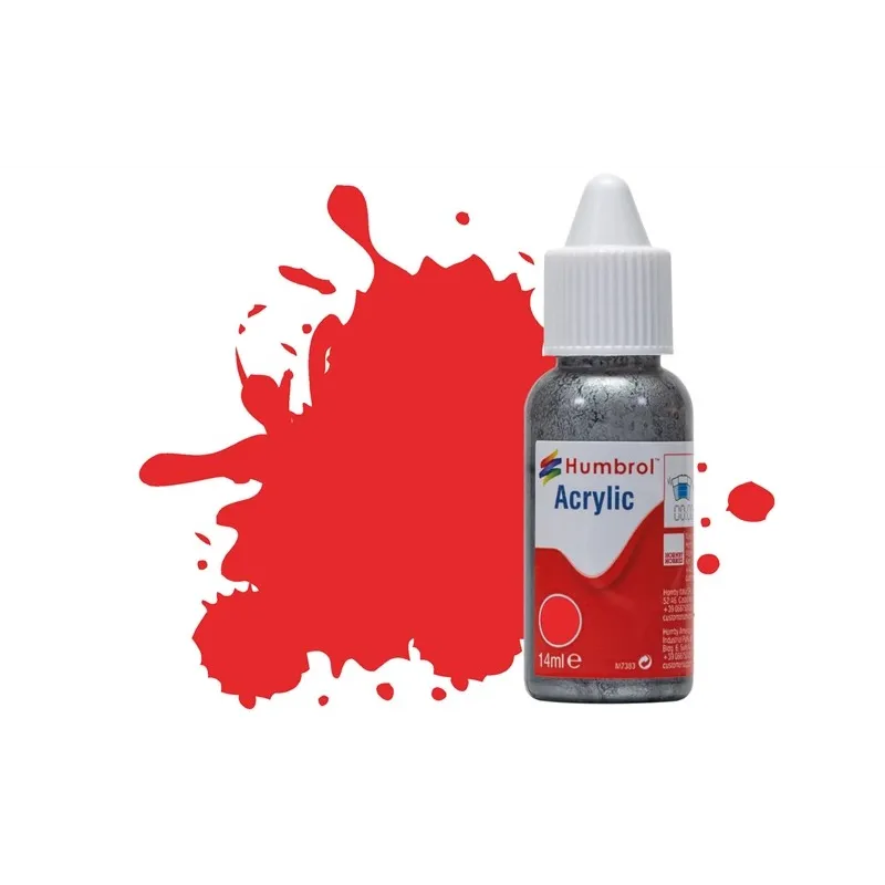 Humbrol 14ml Acrylic 209 Fluorescent Fire Orange Gloss Humbrol 14ml Acrylic 209 Fluorescent Fire Orange Gloss