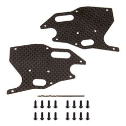 ASSOCIATED RC8B3.1 FT GRAPHITE ARM STIFFENERS - FRONT