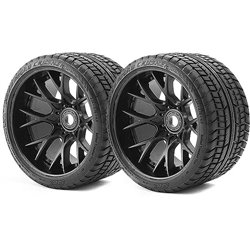 SWEEP ROAD CRUSHER BELTED TYRE BLACK 17MM WHEELS 1/2" OFFSET
