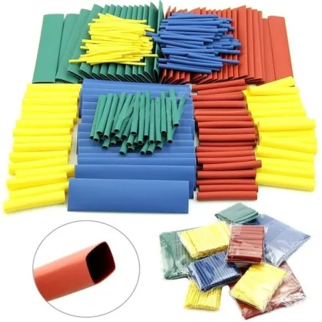 Heat Shrink Tubing Cable Tube Sleeving Kit Wrap Wire Set 4 Colors 8 Sizes 164pcs