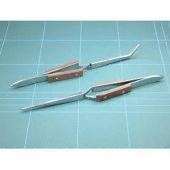 Expo 79021 Curved Self Closing Tweezers With Insulated Handles 6.5 Inch