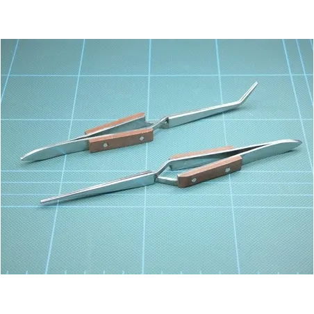 Expo 79021 Curved Self Closing Tweezers With Insulated Handles 6.5 Inch