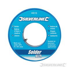 Silverline Solder Flux-covered 1mm electrical solder 60:40 tin/lead