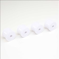 FR/RR Wheel, White (4): Mini-T 2.0
