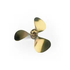 Brass Propeller (Classic), 3 Blade, 45mm, M4, RH