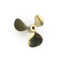 Brass Propeller (Classic), 3 Blade, 45mm, M4, RH