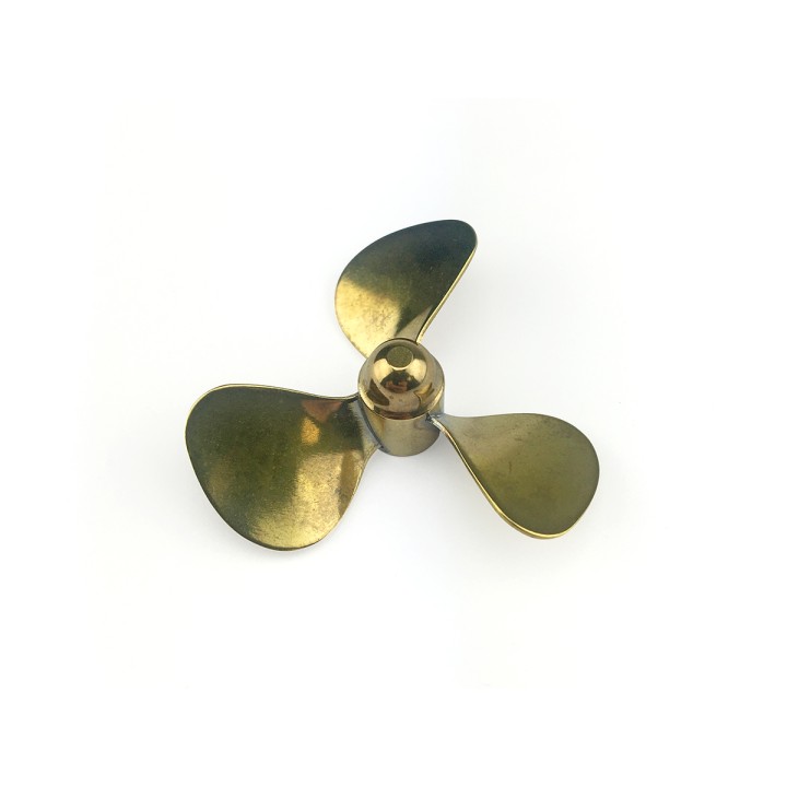 Brass Propeller (Classic), 3 Blade, 50mm, M4, LH