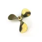 Brass Propeller (Classic), 3 Blade, 65mm, M4, RH