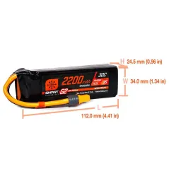 2200mAh 3S 11.1V SMART G2 30C IC3
