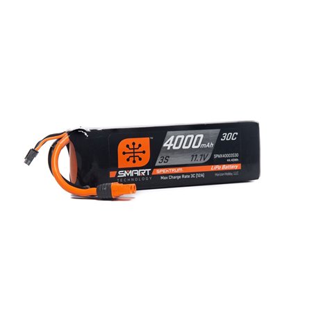 4000mAh 3S 11.1V Smart LiPo Battery 30C IC3