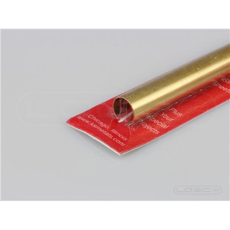 12" Round Brass Tube 7/16" (Pk1) .014 Wall