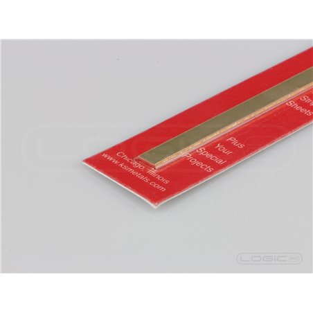 12" Brass Strip .064 x 1/4"(Pk1)