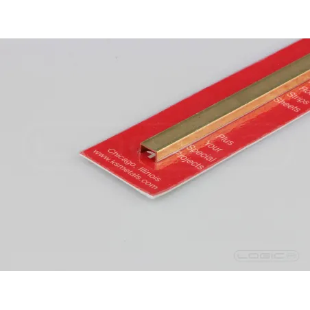 300mm Brass Channel 1/4" (Pk1)
