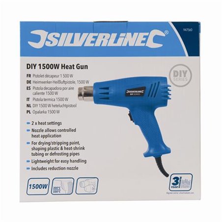 Silverline DIY 1500W Heat Gun 1500W UK