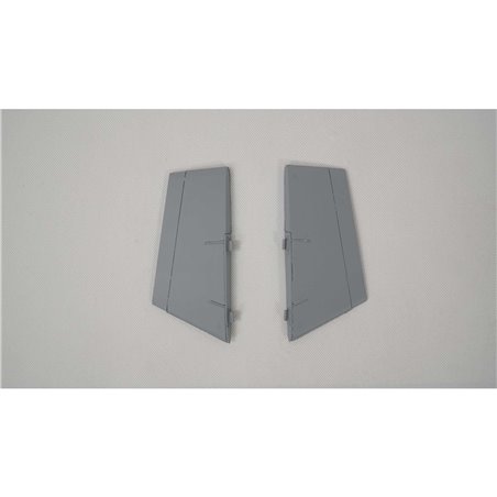 Ventral Fin Set, Gray: F-16 Falcon 80mm