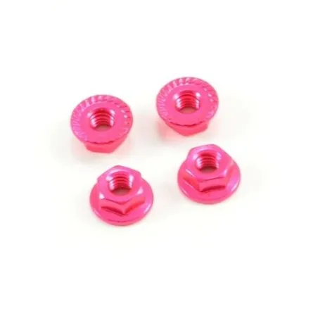 FASTRAX M4 PINK SERRATED ALUMINIUM NUTS 4pcs