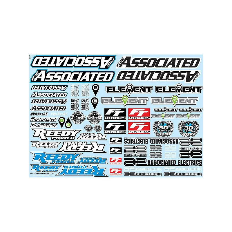 TEAM ASSOCIATED 'AE' BRANDING DECAL SHEET