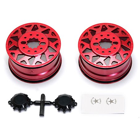 CEN RACING AMERICAN FORCE H01 CONTRA WHEEL (RED, W/ BLK CAP)