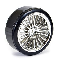 Fastrax 1/10th Street Wheel / Drift Tyres 20-Spoke Chrome