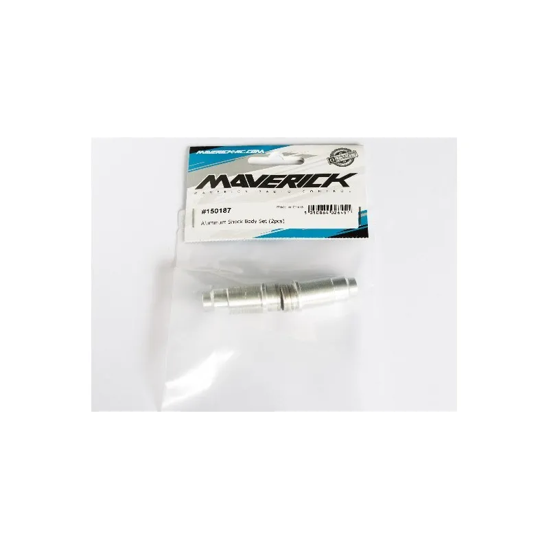 MAVERICK PARTS Aluminum Shock Body Set (Silver 2pcs)