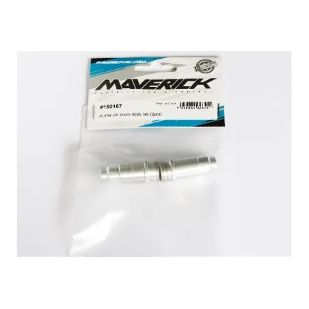 MAVERICK PARTS Aluminum Shock Body Set (Silver 2pcs)