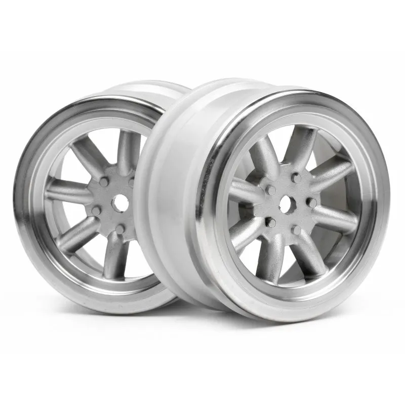 HPI Vintage 8 Spoke Wheel 26Mm Matte Chrome 0Mm Offset