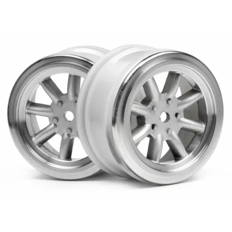 HPI Vintage 8 Spoke Wheel 26Mm Matte Chrome 0Mm Offset