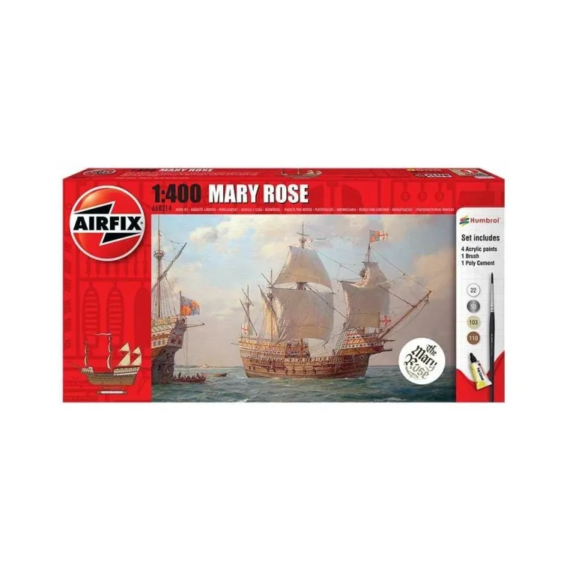 Airfix A68214 - 1:400 Mary Rose Starter Set Airfix A68214 - 1:400 Mary Rose Starter Set