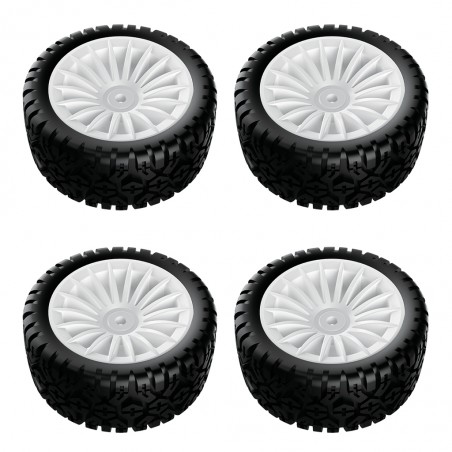 UDIRC Rally L - Tyres -A x4 (White wheel)
